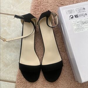 Elegant Black Ankle Strap Heels